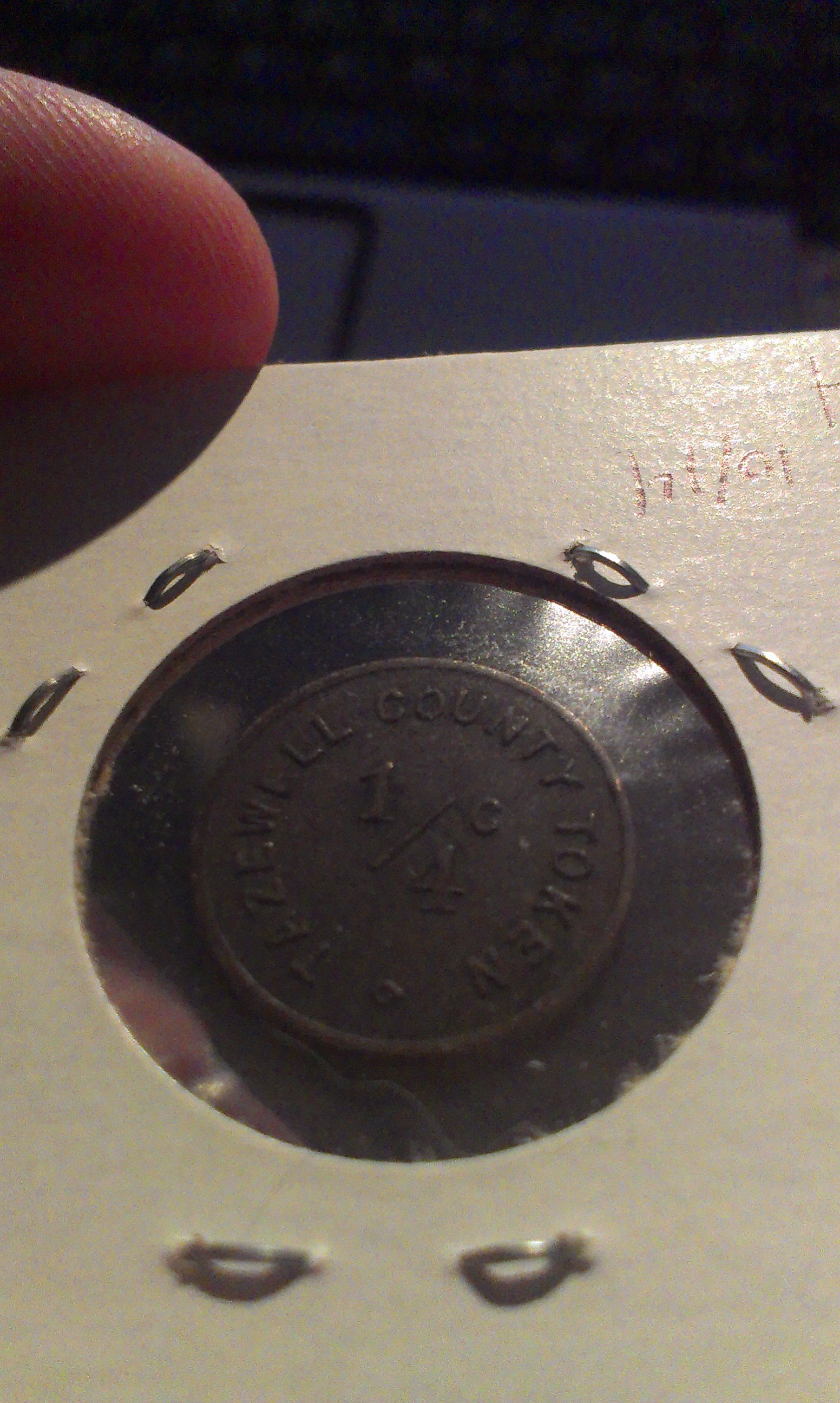 Token - Tax - Tazewell County Illinois Quarter Cent 02